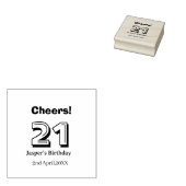 Cheers 21 birthday bold letter name boy man gifts  ラバースタンプ (押印)