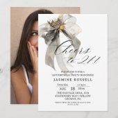 Cheers 21st Birthday Photo Invitation 招待状 (正面/裏面)