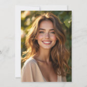 Cheers 21st Birthday Photo Pink Gold Champagne 招待状 (裏面)