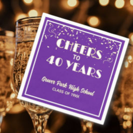 Cheers! 40年クラス同窓会 スタンダードカクテルナプキン