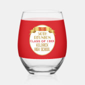 Cheers! 50周年クラス同窓会 ステムなしワイングラス (正面)