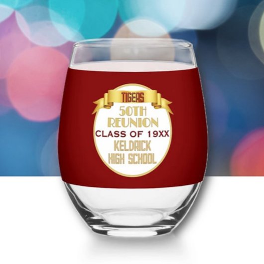Cheers! 50周年同窓会 ステムなしワイングラス