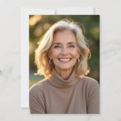 Cheers 70th Birthday Photo Pink Gold Champagne 招待状 (裏面)