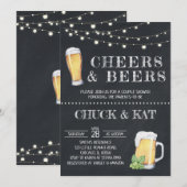 Cheers and Beers ベビーシャワーブラックボード 招待状 (正面/裏面)