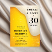 Cheers And Beers 30th Birthday 招待状
