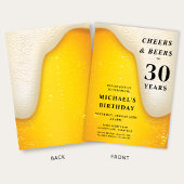 Cheers And Beers 30th Birthday 招待状