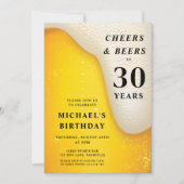 Cheers And Beers 30th Birthday 招待状 (正面)