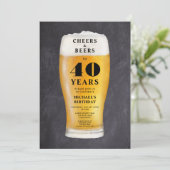 Cheers And Beers 40歳の誕生日 招待状 (スタンド正面)
