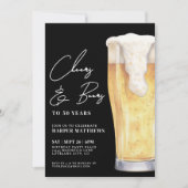 Cheers And Beers 50歳の誕生日 招待状 (正面)