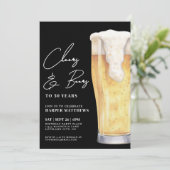 Cheers And Beers 50歳の誕生日 招待状 (スタンド正面)