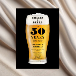 Cheers And Beers 50歳の誕生日 招待状