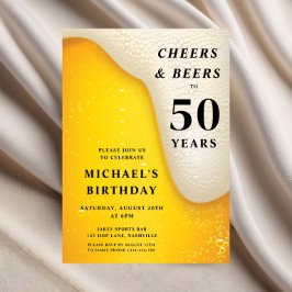 Cheers And Beers 50歳の誕生日 招待状