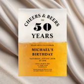 Cheers And Beers 50歳の誕生日 招待状
