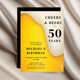 Cheers And Beers 50歳の誕生日 招待状