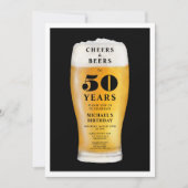 Cheers And Beers 50th Birthday 招待状 (正面)
