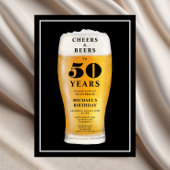 Cheers And Beers 50th Birthday 招待状