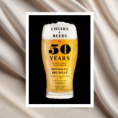 Cheers And Beers 50th Birthday 招待状