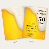 Cheers And Beers 50th Birthday 招待状