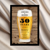 Cheers And Beers 50th Birthday 招待状