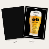 Cheers And Beers 50th Birthday 招待状
