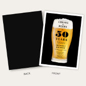 Cheers And Beers 50th Birthday 招待状