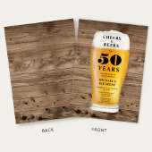 Cheers And Beers 50th Birthday 招待状