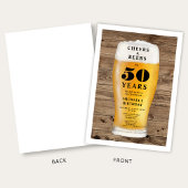 Cheers And Beers 50th Birthday 招待状
