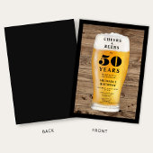 Cheers And Beers 50th Birthday 招待状