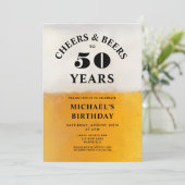 Cheers And Beers 50th Birthday 招待状 (スタンド正面)