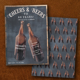 Cheers and Beers 60th Beer Birthday Party 招待状
