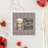 Cheers and Beers Adult Birthday Party  スタンダードカクテルナプキン (インサイチュ)