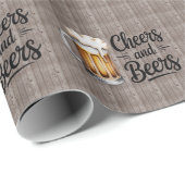 Cheers and Beers Adult Birthday Party  ラッピングペーパー (ロールコーナー)