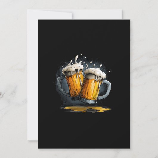 Cheers and Beers Any Age Birthday Party 招待状 (裏面)