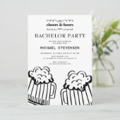 Cheers and beers modern bachelor party 招待状 (スタンド正面)