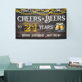 Cheers and Beers to 21 Years Birthday Party Banner 横断幕 (トレードショー)