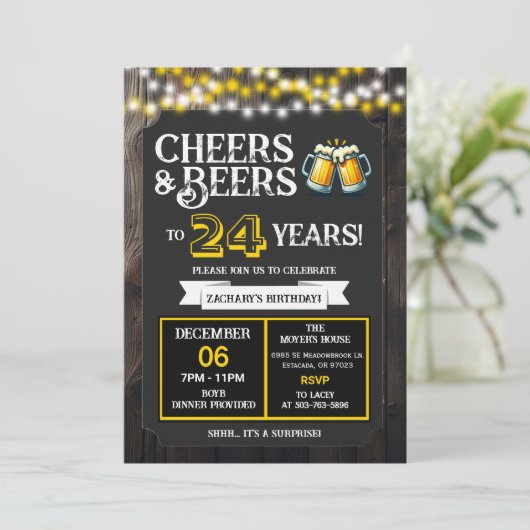 Cheers and Beers to 24 Years Surprise Backyard 招待状 (スタンド正面)