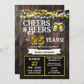 Cheers and Beers to 25 Years Brewery Birthday 招待状 (正面/裏面)