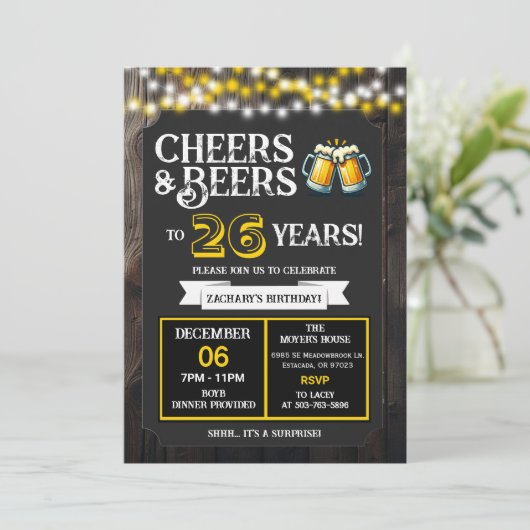 Cheers and Beers to 26 Years Surprise Backyard 招待状 (スタンド正面)