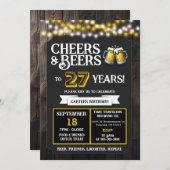 Cheers and Beers to 27 Years Brewery Birthday 招待状 (正面/裏面)