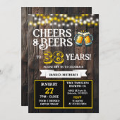 Cheers and Beers to 38 Years Brewery Birthday 招待状 (正面/裏面)