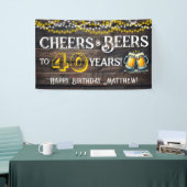 Cheers and Beers to 40 Years Birthday Party Banner 横断幕 (トレードショー)
