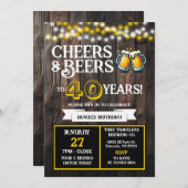 Cheers and Beers to 40 Years Brewery Birthday 招待状 (正面/裏面)