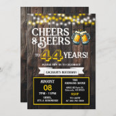 Cheers and Beers to 44 Years Surprise Backyard 招待状 (正面/裏面)