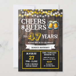 Cheers and Beers to 47 Years Brewery Birthday 招待状