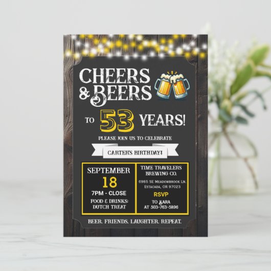 Cheers and Beers to 53 Years Brewery Birthday 招待状 (スタンド正面)