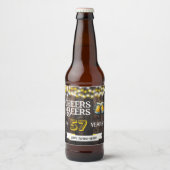 Cheers and Beers to 57 Years Rustic Birthday ビールラベル (正面)