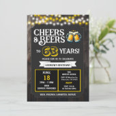 Cheers and Beers to 63 Years Backyard BBQ Birthday 招待状 (スタンド正面)