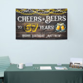 Cheers and Beers to 67 Years Birthday Party Banner 横断幕 (トレードショー)