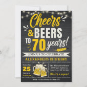 Cheers and Beers to 70 Years, Beer-Themed 招待状 (正面)