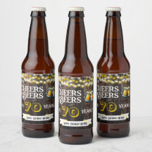 Cheers and Beers to 70 Years Rustic Birthday